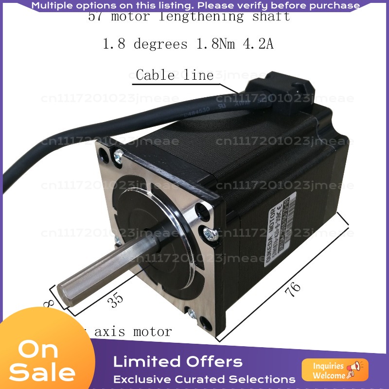 Nema23 Stepper - 57BYGH76 NEMA 23 stappenmotor, 4,2 A,