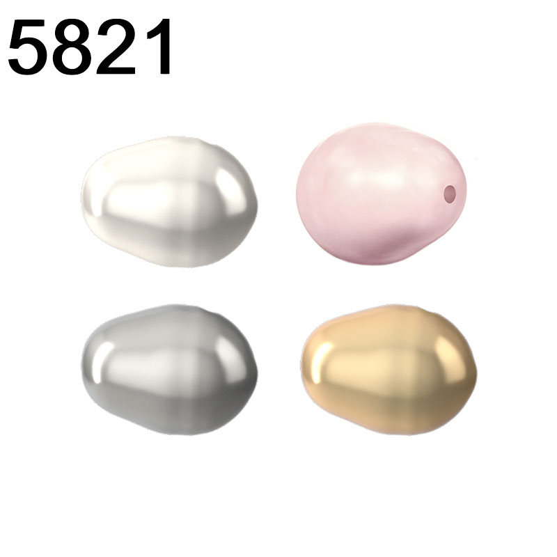 Coupling 8Mm - 5821 Kristallen peervormige parel, echt uit