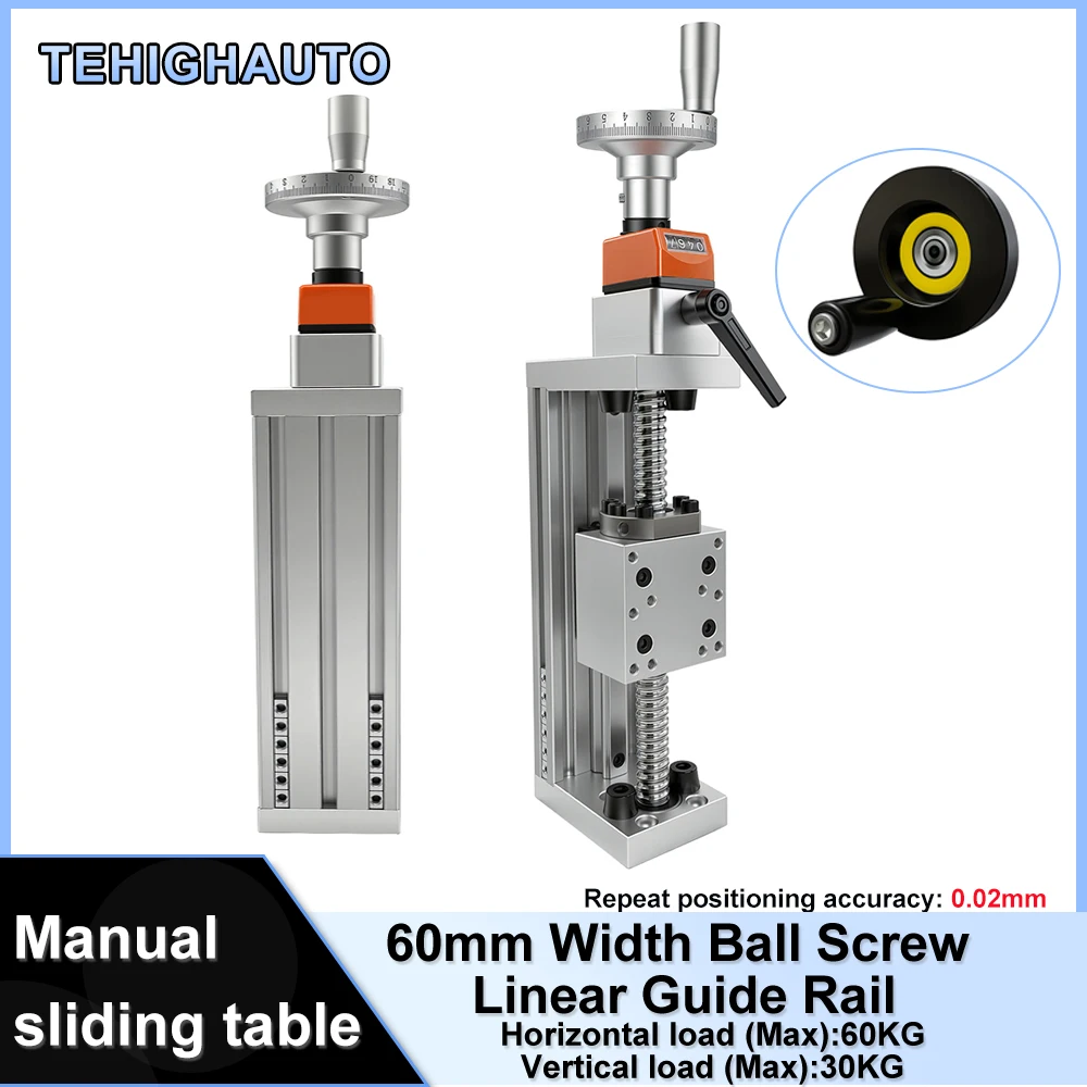 Linear Rail - 60KG draagvermogen handmatige lineaire geleide schuiftafel