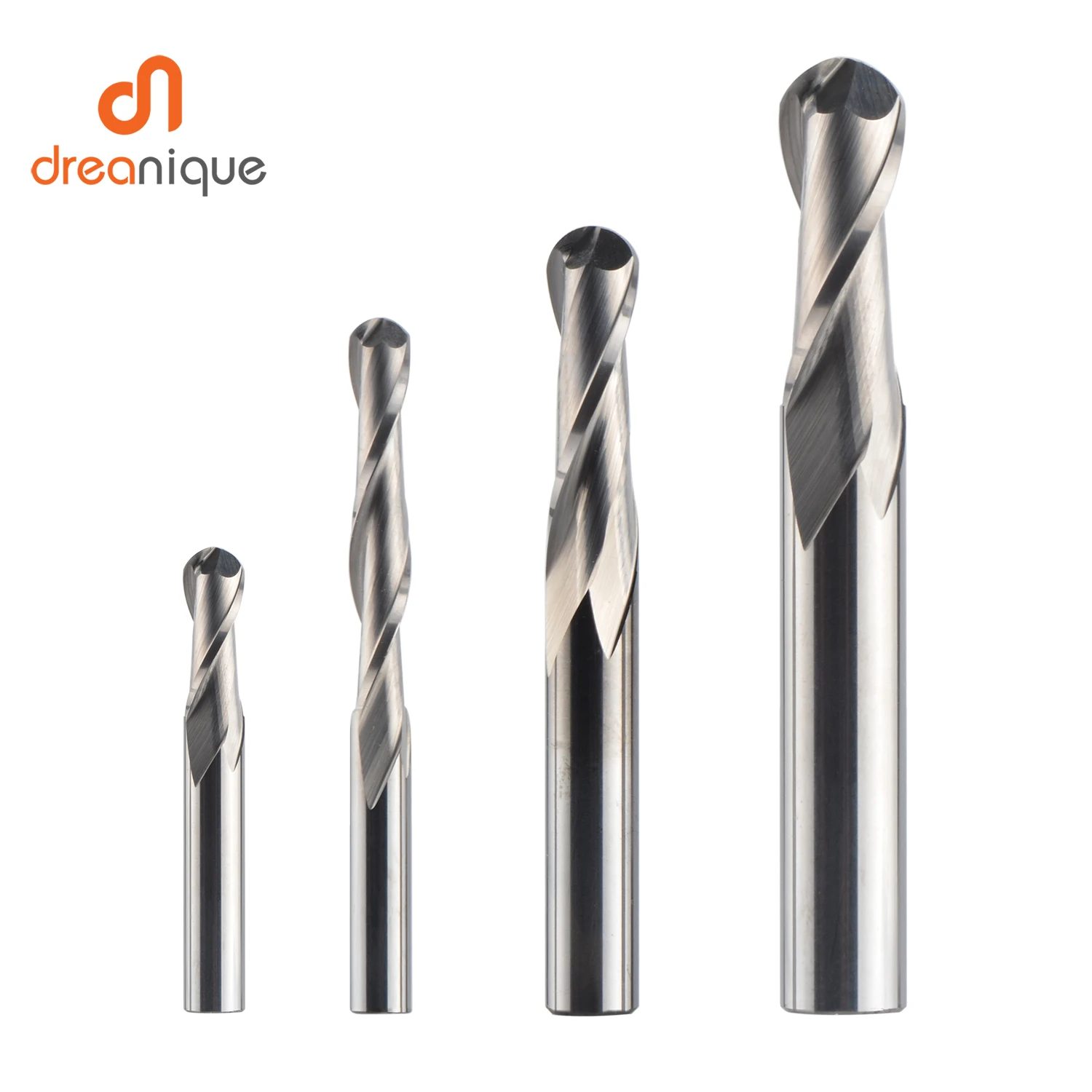 End Mill Set - Dreanique 1 st. hardmetalen kogelfrees met