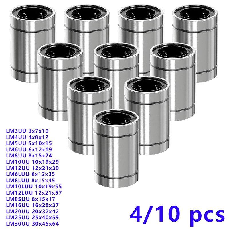 Linear Rod 8Mm - 4/10PCS LM8UU LM10UU LM16UU LM12UU Lineaire