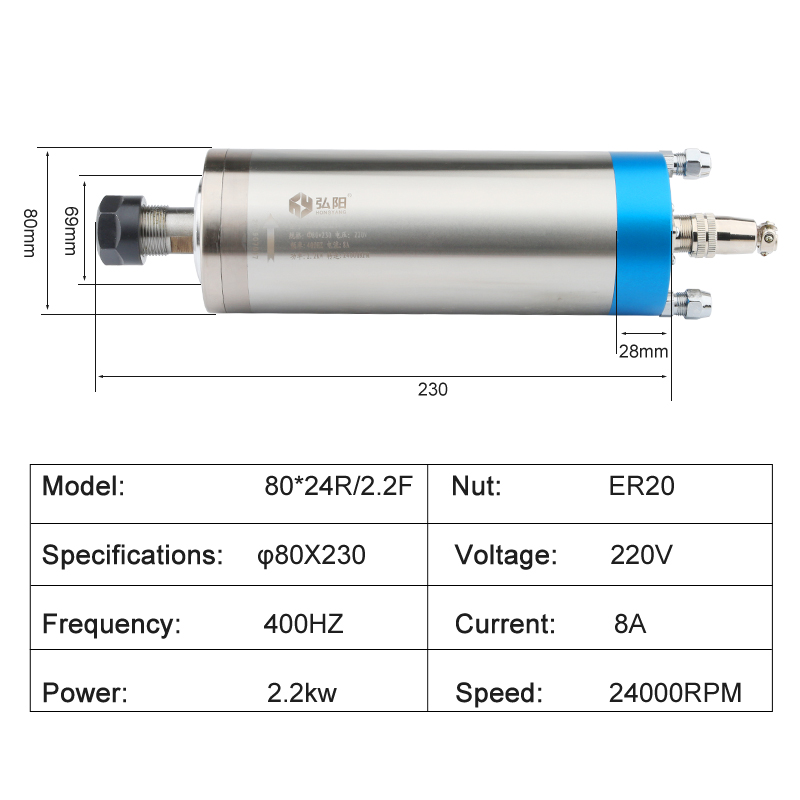 CNC-freesset 2,2 kW ER20 water - Water Cooled Spindle recensie en prijs