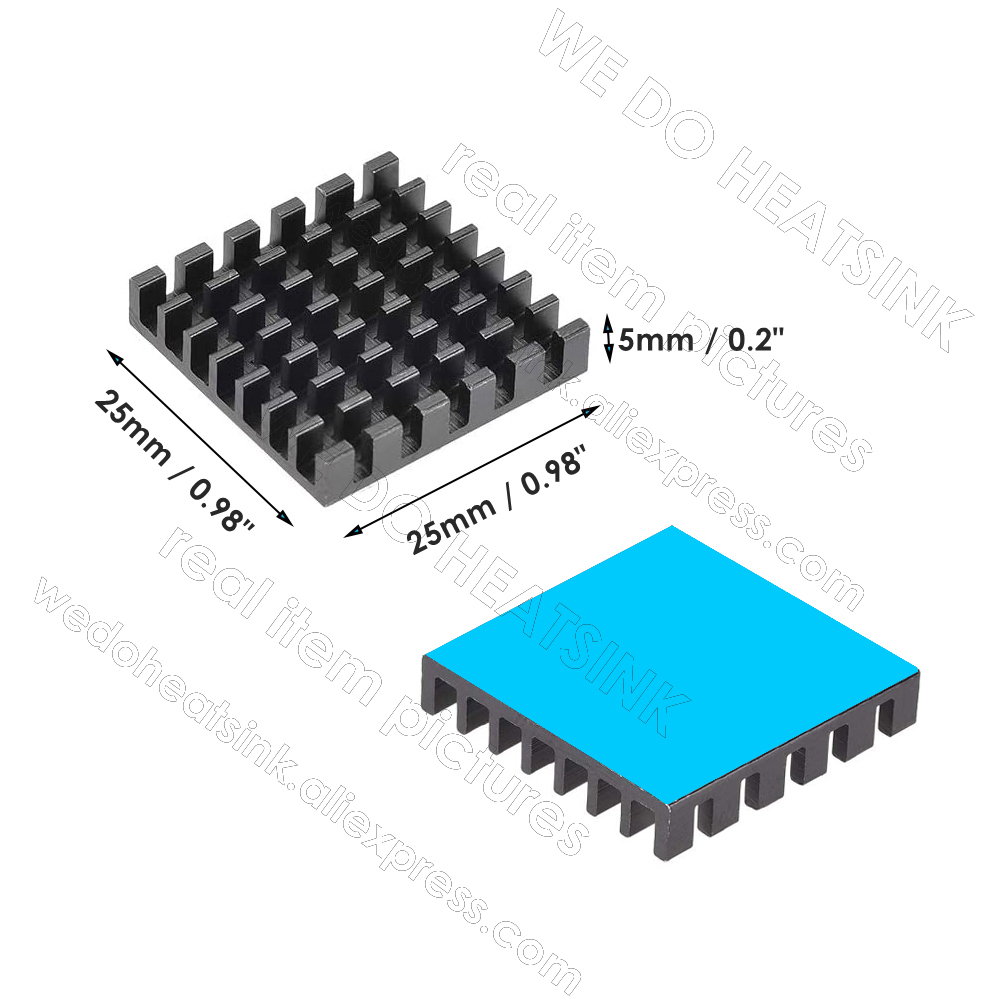 25x25x5mm Zwart koellichaam me - Aluminium Extrusion recensie en prijs