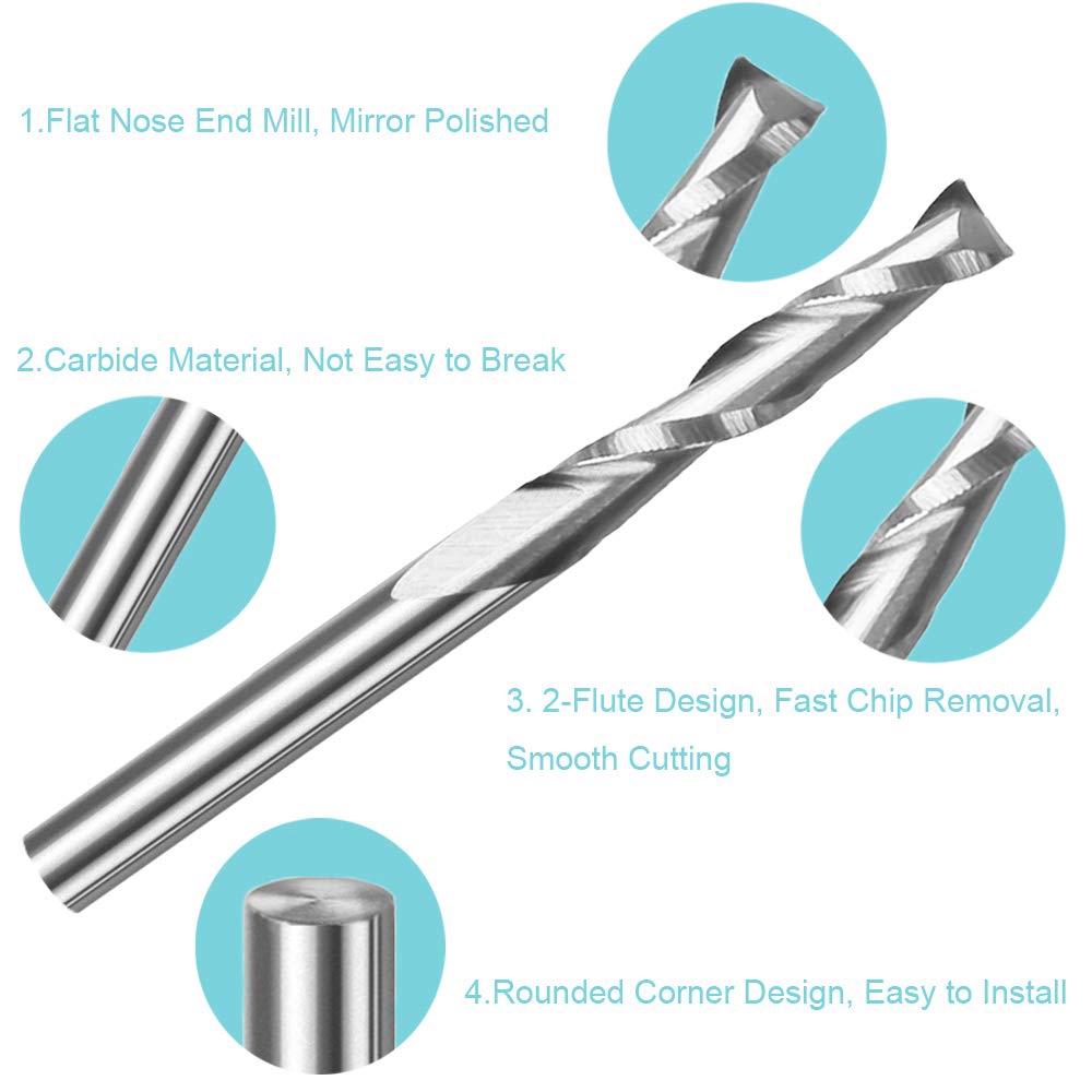 10 stuks 3.175 1/8 schacht 2 s - End Mill Set recensie en prijs