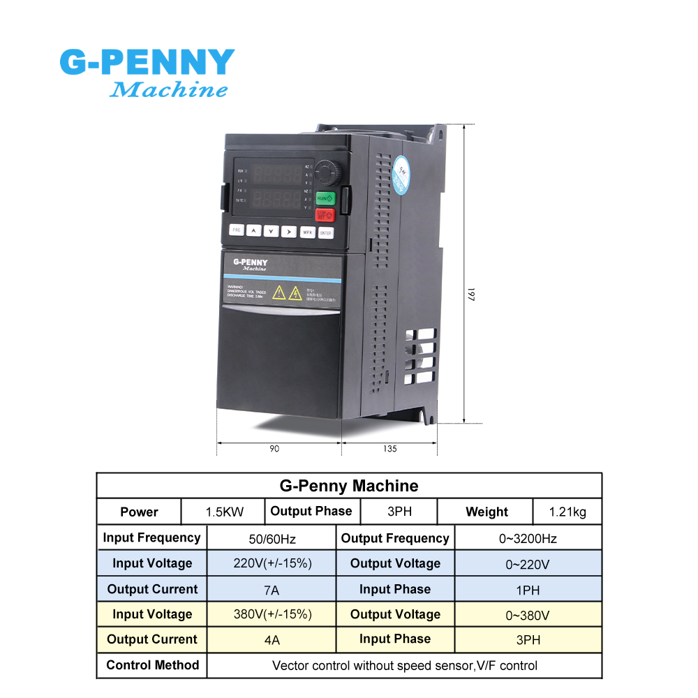 G-Penny CNC 1.5KW ER16 65mm 4  - Water Cooled Spindle recensie en prijs