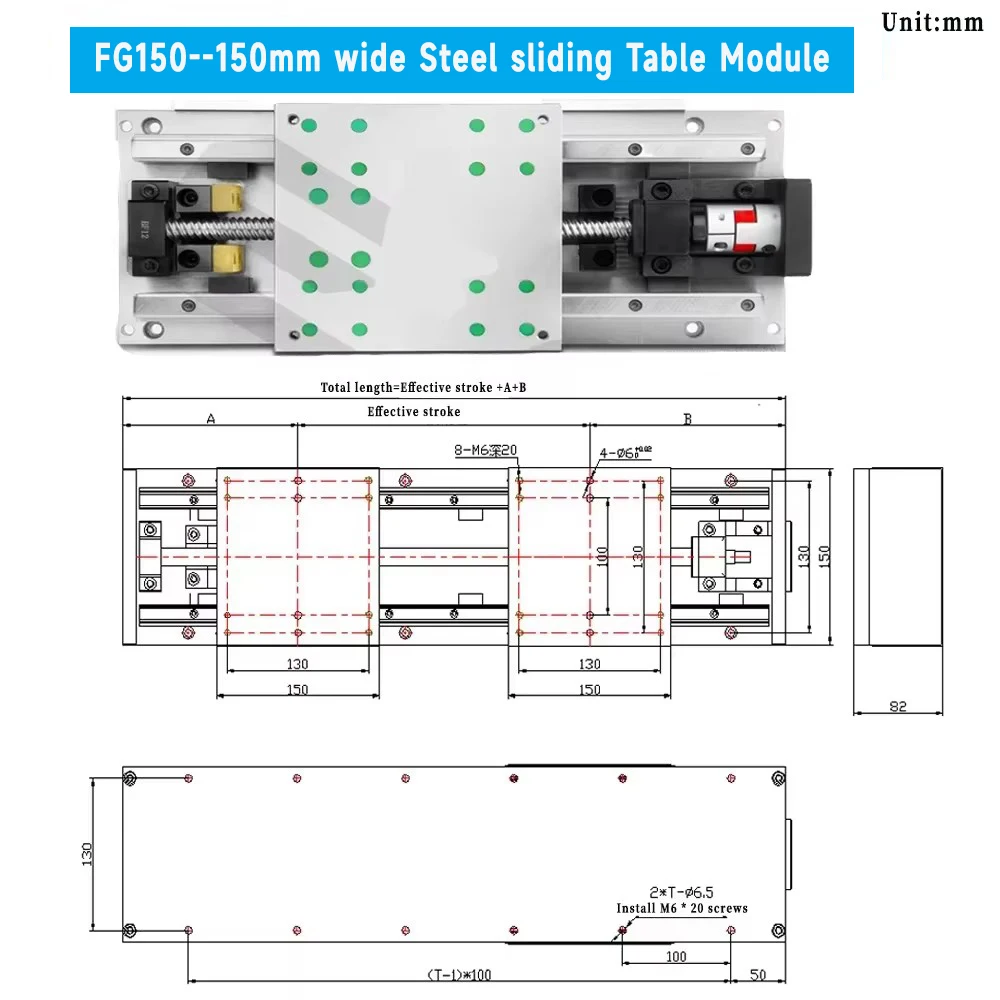 150MM Heavy Duty stalen schuif - Ball Screw recensie en prijs