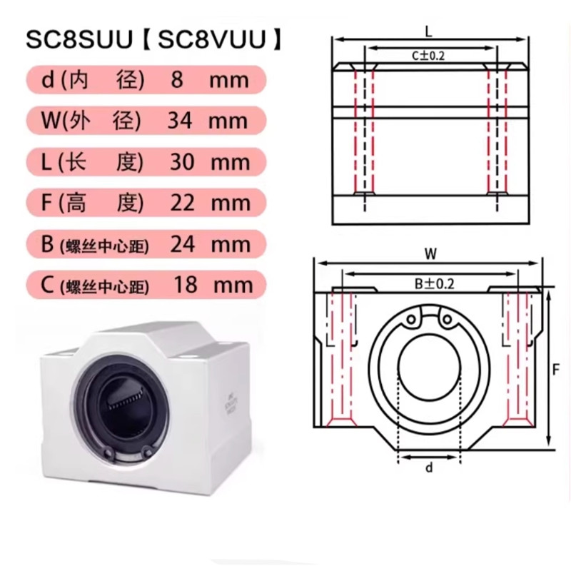 1Pc SCS6UU SCS8UU SCS10UU SCS1 - Linear Rod 8Mm recensie en prijs