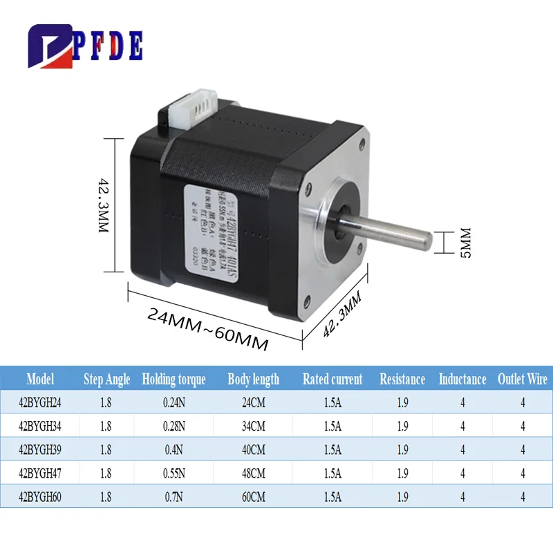 Nema17 Stappenmotor 42BYGH 3D  - Stepper Motor Nema17 recensie en prijs