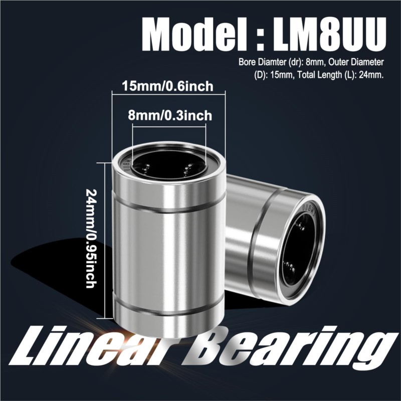 4/10PCS LM8UU LM10UU LM16UU LM - Linear Rod 8Mm recensie en prijs